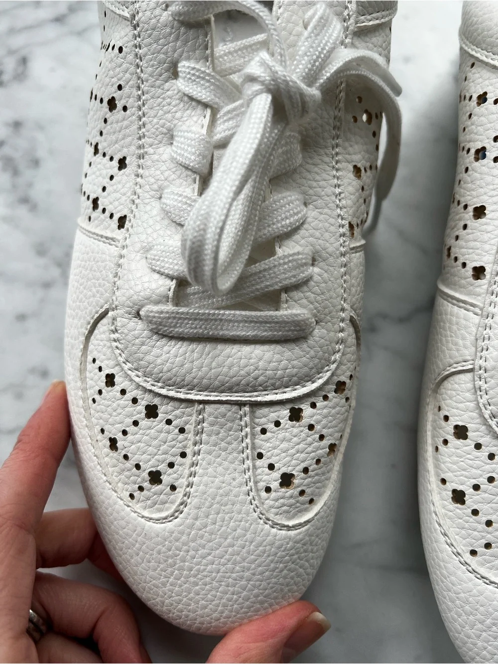 Splendid White Women's Perforated Julian Sneakers NWOB - Picture 3 of 10